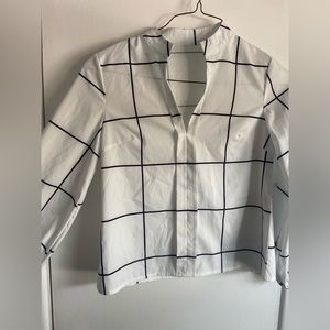 White and black blouse